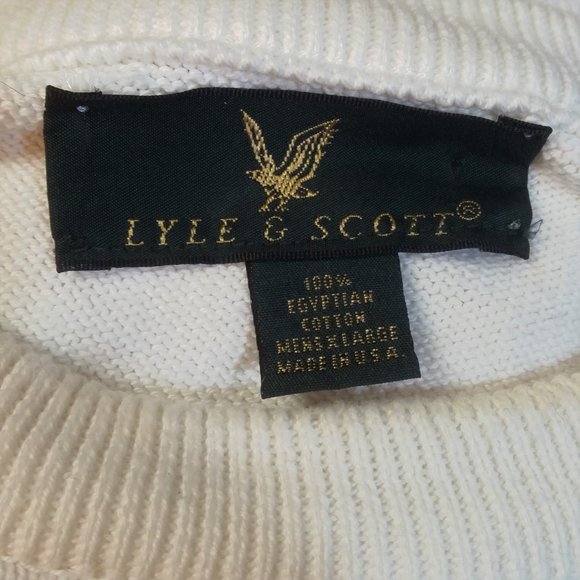 VTG Lyle & Scott Knit Pullover Sweater Golf Tournament Champion Embroidered - Picture 5 of 6